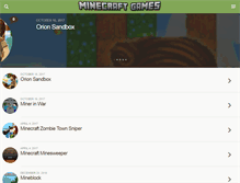 Tablet Screenshot of gamesminecraft.org